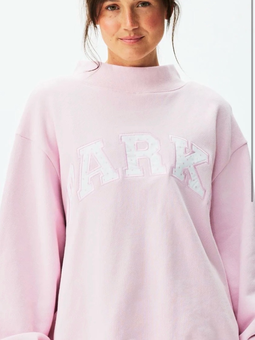 PARKE Polka Dot Letter Varsity Mockneck L/XL - Picture 2 of 2